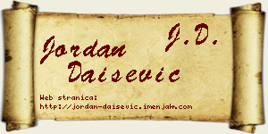 Jordan Daišević vizit kartica